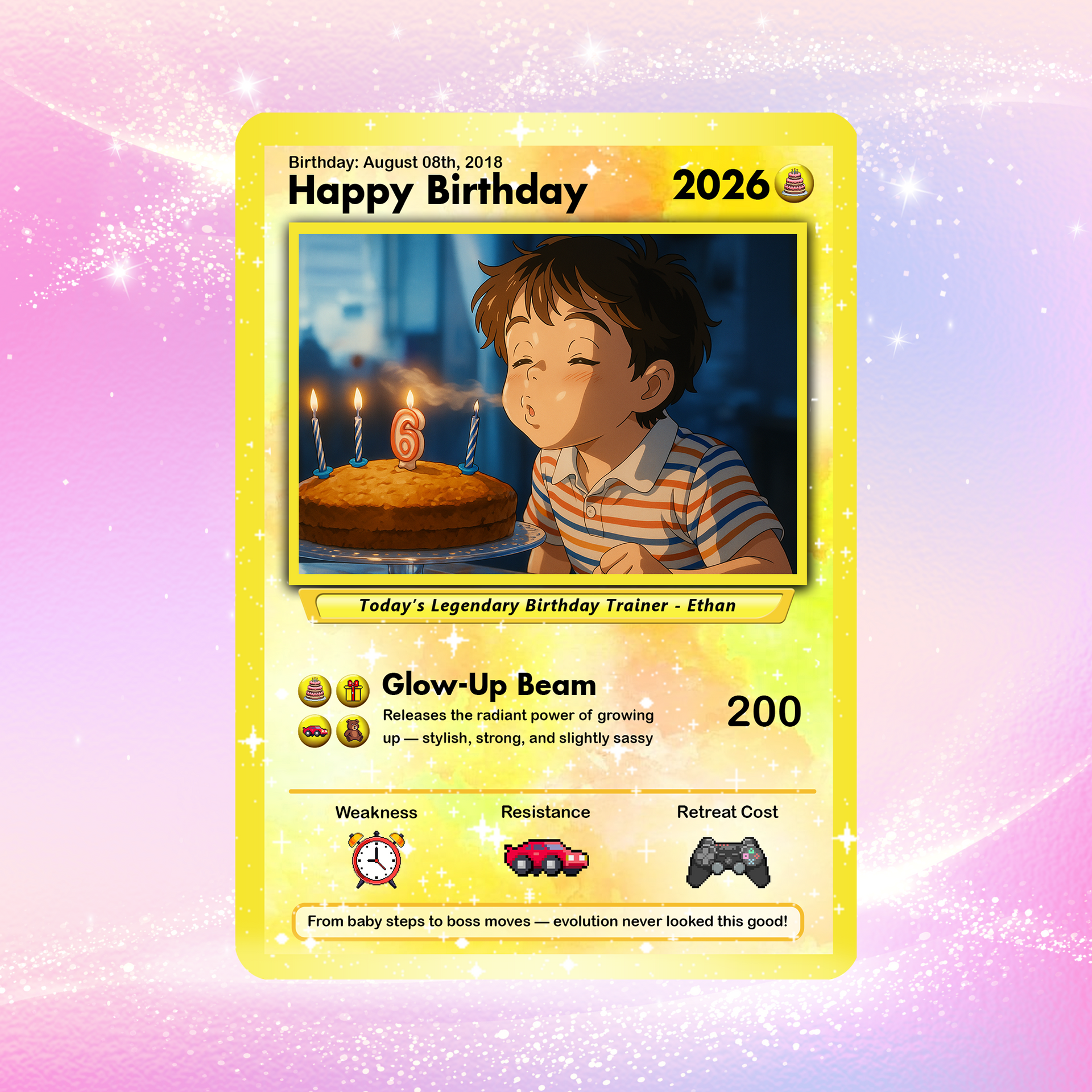 pokemon birthday card maker Pokemon Card Style Birthday Invitation 2