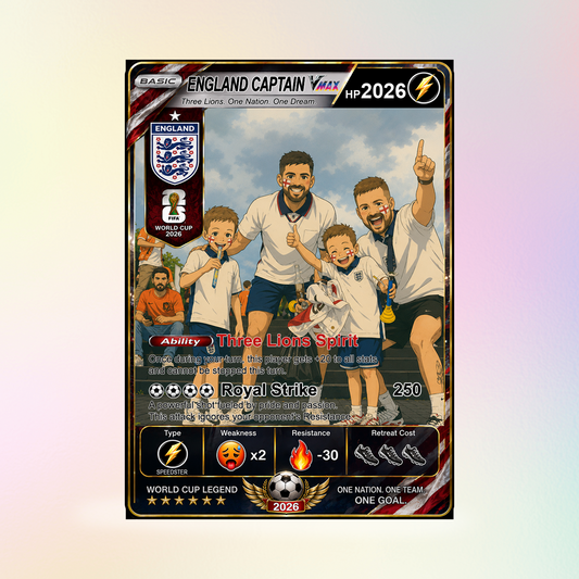World Cup 2026 Custom Soccer Card, Personalized Football Trading Card, Pokémon-Style Fan Card with Photo, Unique Gift for Soccer Fans - CPC-WC-ENG
