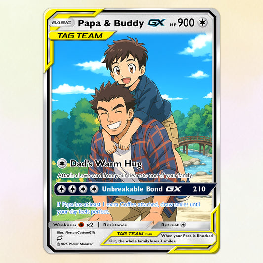 Custom Pokemon Card for Dad - Anime-Inspired Personalized Pokemon Card for Dad - Perfect Gift for Dad - CPC-60