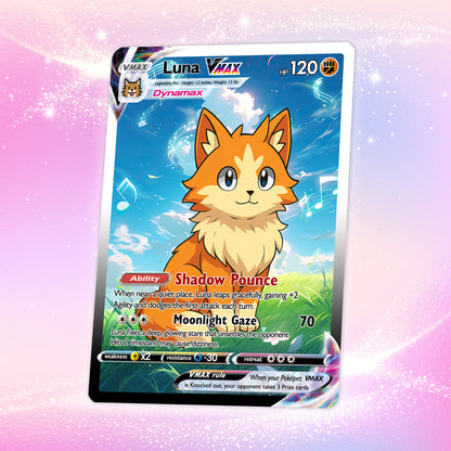 Custom Pokémon Card for Pet Lovers, Personalized Pokémon Card with Pet Photo for Dog Mom Cat Mom Dog Dad Cat Dad - CPC-48