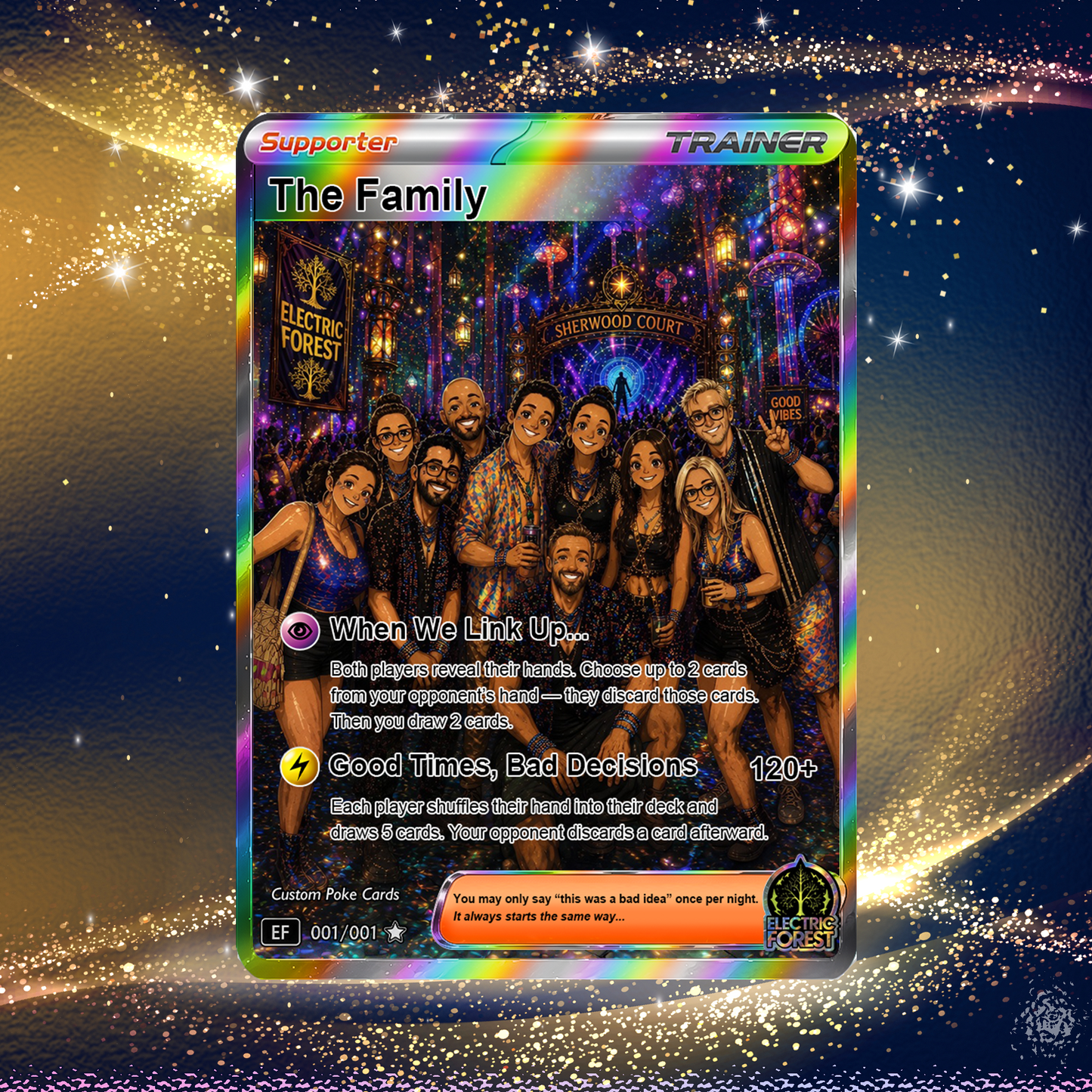 Custom Friend Group Pokémon Card – Personalized Poke Card with Photo, Custom Festival Family Trading Card Gift for Friends - CPC-108