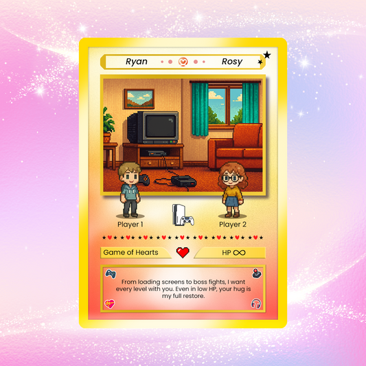 Custom Pokémon Card for Couple - Personalized Pokémon Card with Characters - Customizable Gift for Him and Her - CPC-21.A