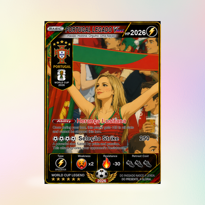 Personalized Football Trading Card, World Cup 2026 Custom Soccer Card, Pokémon-Style Fan Card with Photo, Unique Gift for Soccer Fans - CPC-WC-POR