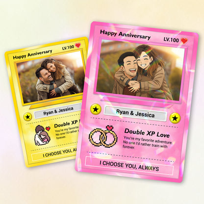 Custom Pokémon Cards for Couples, Change Photo to Anime Styles - CPC-02