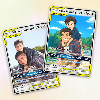 Custom Pokemon Card for Dad - Anime-Inspired Personalized Pokemon Card for Dad - Perfect Gift for Dad - CPC-60