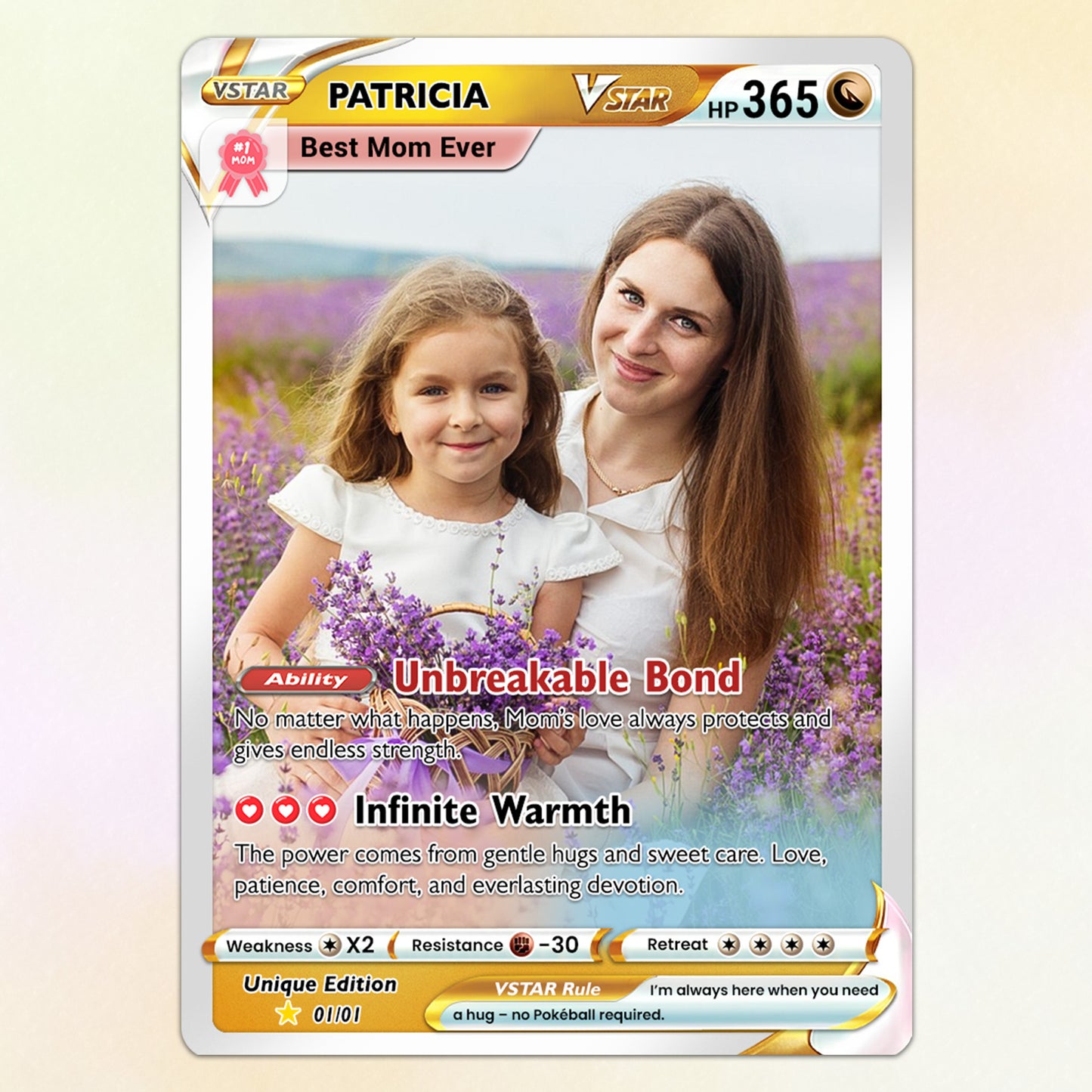 Anime-Inspired Personalized Pokemon Card for Mom - Mother's Day Custom Pokemon Card - Pokemon Mommy Card - Customizable Trading Cards - CPC-40