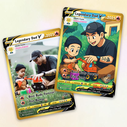 Best Dad Ever Pokemon Card, Custom Pokemon Card  - Anime-Inspired Personalized Pokemon Card for Dad - Perfect Gift for Dad - CPC-50