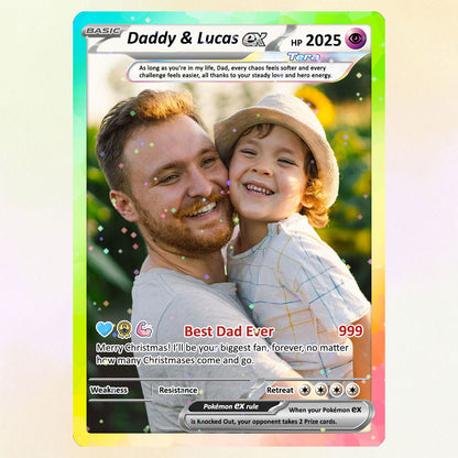 Best Dad Ever Pokemon Card, Custom Pokemon Card  - Anime-Inspired Personalized Pokemon Card for Dad - Perfect Gift for Dad - CPC-53