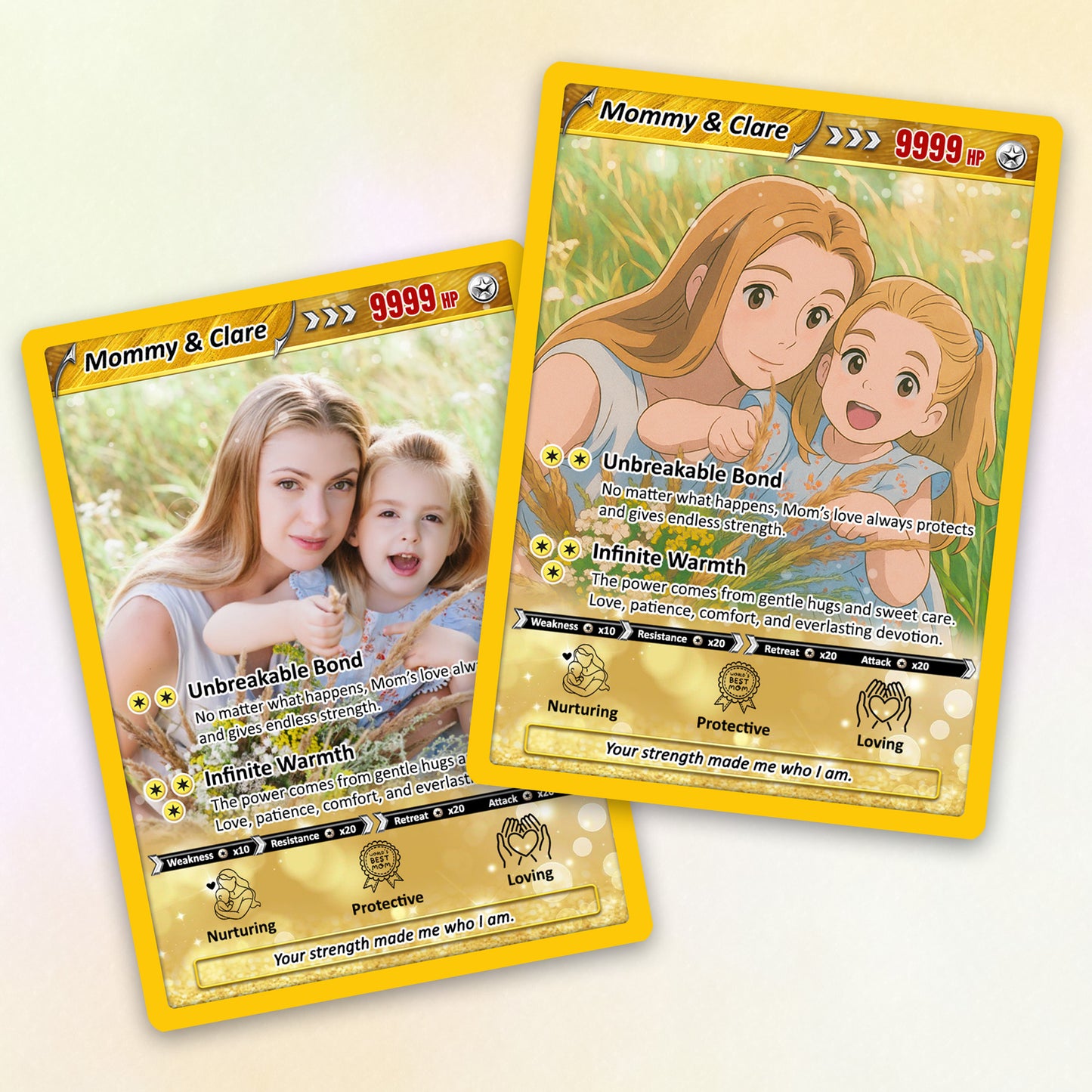 Mother's Day Custom Pokemon Card - Pokemon Mommy Card - Anime-Inspired Personalized Pokemon Card for Mom | Customizable Trading Cards - CPC-39