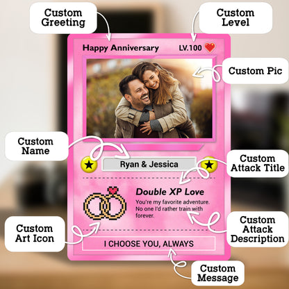 Custom Pokémon Cards for Couples, Change Photo to Anime Styles - CPC-02