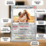 Custom Couple Pokemon Cards for Anniversary Day, Transform to Anime Styles - CPC-01