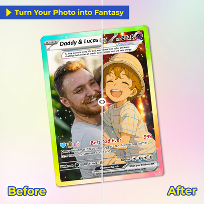 Best Dad Ever Pokemon Card, Custom Pokemon Card  - Anime-Inspired Personalized Pokemon Card for Dad - Perfect Gift for Dad - CPC-53