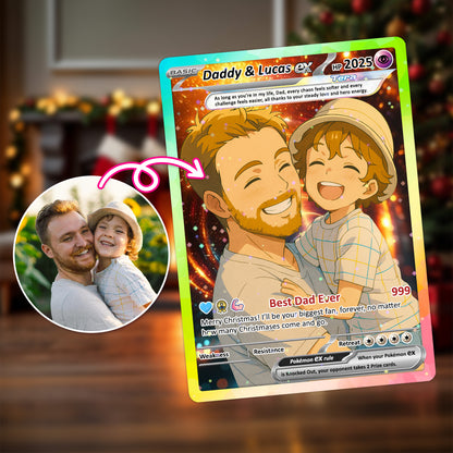 Best Dad Ever Pokemon Card, Custom Pokemon Card  - Anime-Inspired Personalized Pokemon Card for Dad - Perfect Gift for Dad - CPC-53