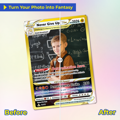Personalized Pokémon Card - Back to School Custom Pokémon Card with Anime Picture for Kids, Students - First Day of School Gift from Parents - CPC-BTS-19