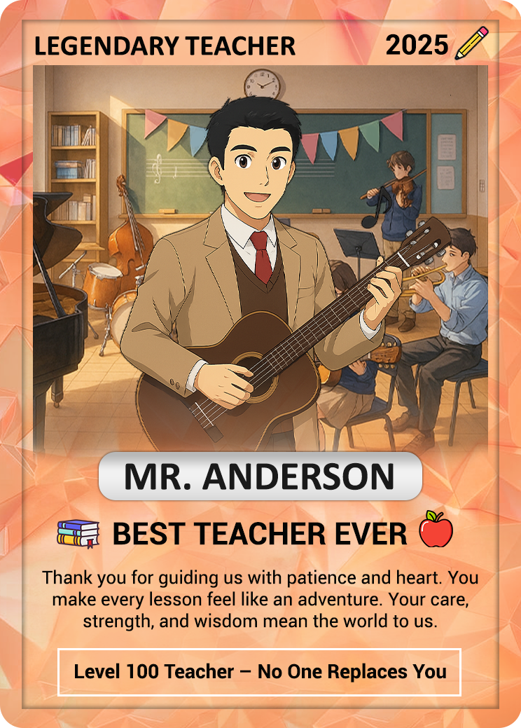 Custom Pokemon Cards Teacher Appreciation, Change Your Photo to Ghibli Style, Thank You Teacher Gift, Personalized Pokemon Cards - CPC-63