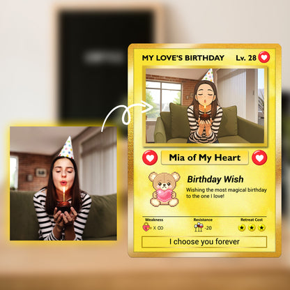 Anime Transformation Personalized Pokemon Card, Birthday Custom Pokemon Card for Couples, Customizable Pokemon Cards for Birthday - CPC-44