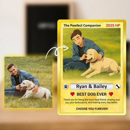 Custom Pokémon Card for Pet Lovers, Personalized Pokémon Card with Pet Photo for Dog Dad Dog Mom - CPC-10