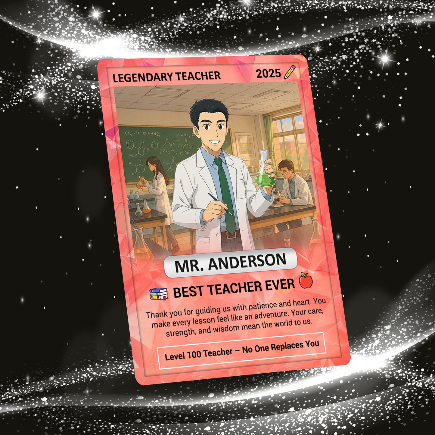 Custom Pokemon Cards Teacher Appreciation, Change Your Photo to Ghibli Style, Thank You Teacher Gift, Personalized Pokemon Cards - CPC-63