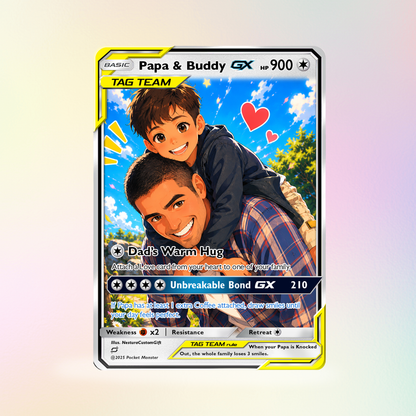 Custom Pokemon Card for Dad - Anime-Inspired Personalized Pokemon Card for Dad - Perfect Gift for Dad - CPC-60