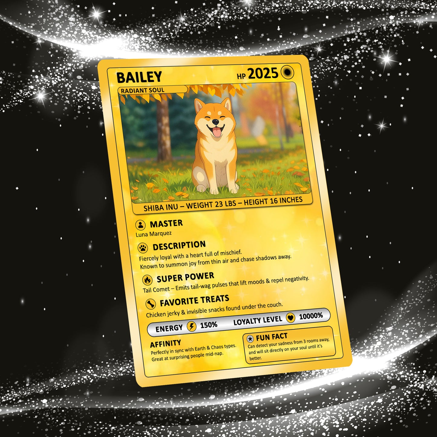 Deep Customizable Pokémon Card for Pet Lovers, Personalized Pokémon Card with Pet Photo for Dog Mom Cat Mom Dog Dad Cat Dad - CPC-09