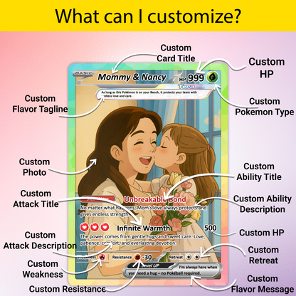 pokemon mother's day card Mother's Day Custom Pokemon Card