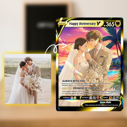 Happy Anniversary Personalized Pokémon Card, Anime Style Custom Pokémon Cards - CPC-03