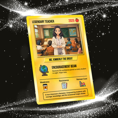 Custom Pokemon Cards Teacher Appreciation, Change Your Photo to Ghibli Style, Thank You Teacher Gift, Personalized Pokemon Cards - CPC-64