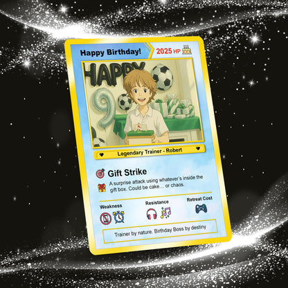 Personalized Pokémon Card for Date of Birth, Happy Birthday Custom Pokémon Card - CPC-43