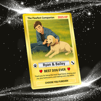 Custom Pokémon Card for Pet Lovers, Personalized Pokémon Card with Pet Photo for Dog Dad Dog Mom - CPC-10