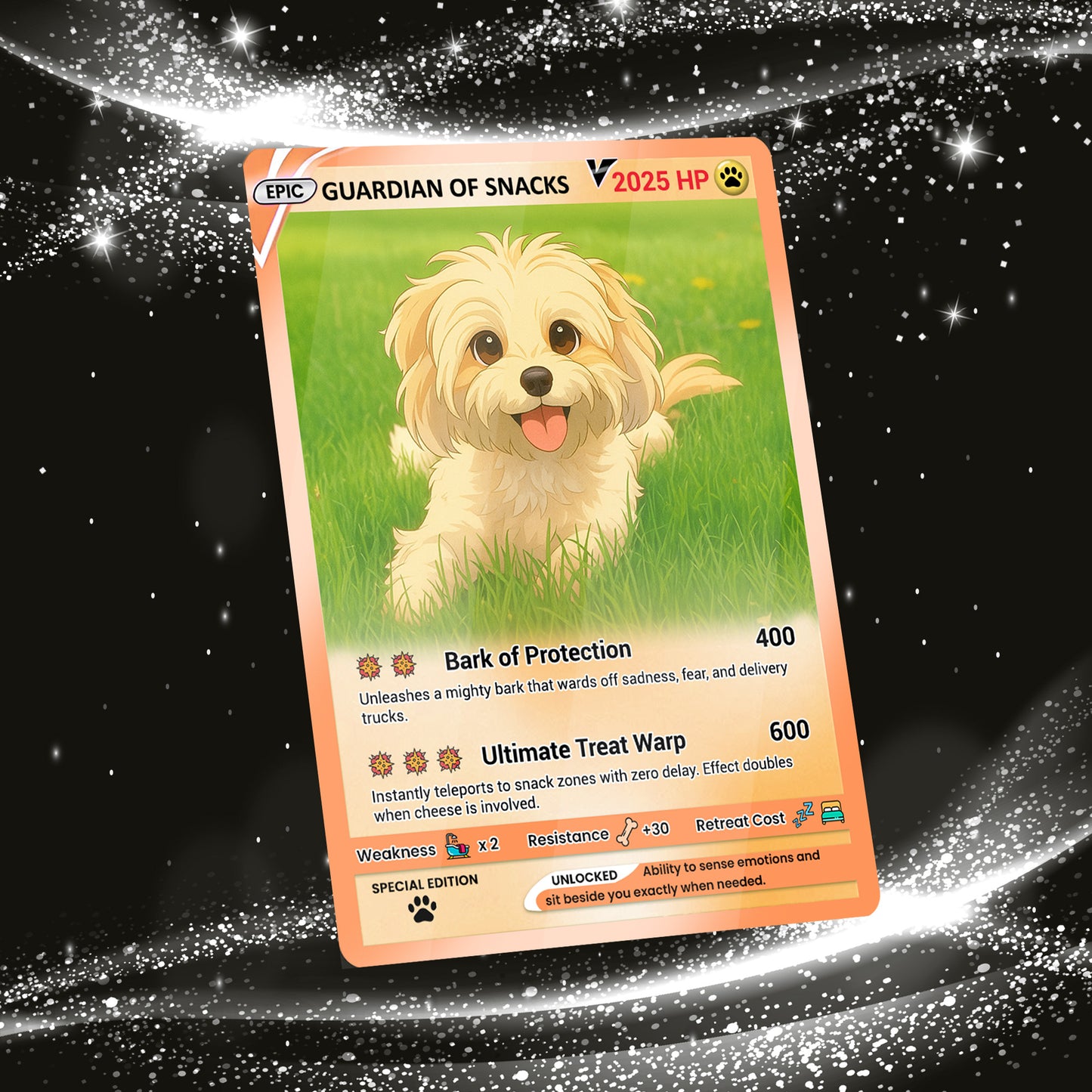 Custom Pokémon Card for Pet Lovers, Personalized Pokémon Card with Pet Photo for Dog Mom Cat Mom Dog Dad Cat Dad - CPC-57