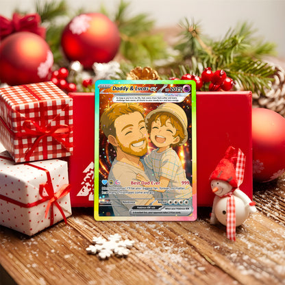 Best Dad Ever Pokemon Card, Custom Pokemon Card  - Anime-Inspired Personalized Pokemon Card for Dad - Perfect Gift for Dad - CPC-53