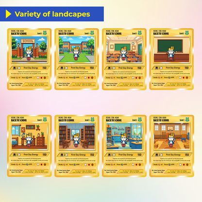 Back to School Custom Pokémon Card with Art Characters, Personalized Pokémon Card by Characters, Unique Gift for Pokémon Fans from Parents - CPC-146.B