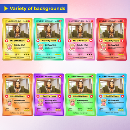 Anime Transformation Personalized Pokemon Card, Birthday Custom Pokemon Card for Couples, Customizable Pokemon Cards for Birthday - CPC-44