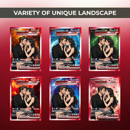 18+ Adult Edition Custom Pokemon Card - Personalized Anime Couple Trading Cards - Pokemon-Inspired Metal, Acrylic & Digital Collectibles - CPC-73