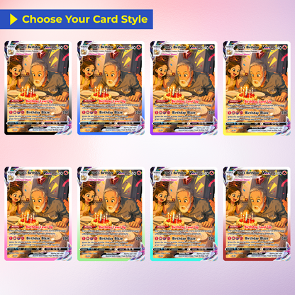 Happy Birthday Custom Pokémon Card for Dad - Personalized Pokémon Card by Animated Photo - Customizable Pokémon Gift from Kids, Wife for Dad & Husband - CPC-DOB-05
