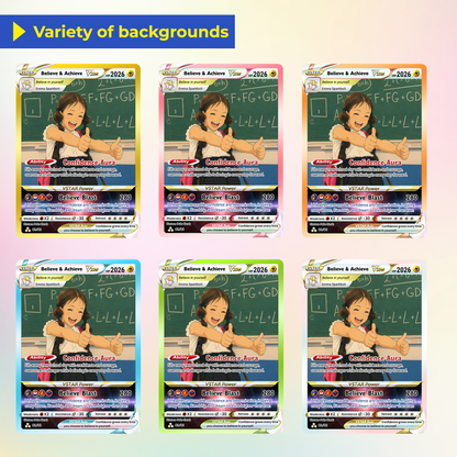 Back to School Custom Pokémon Card - Personalized Pokémon Card with Anime Picture for Kids, Students - First Day of School Gift from Parents - CPC-BTS-18