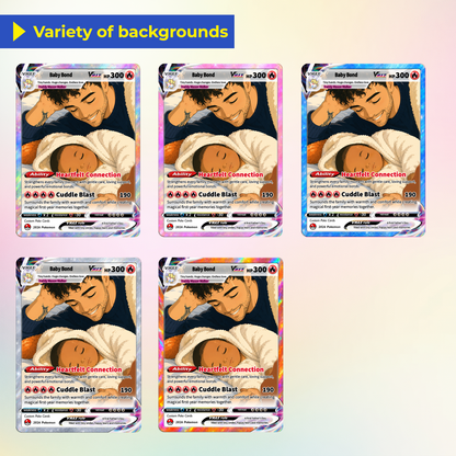 First Father’s Day Custom Pokémon Card - Comic Anime Style Personalized Pokémon Card for New Dads - Perfect Gift for First-Time Dads- CPC-127