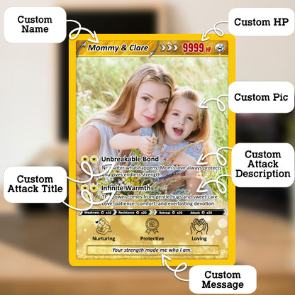 Mother's Day Custom Pokemon Card - Pokemon Mommy Card - Anime-Inspired Personalized Pokemon Card for Mom | Customizable Trading Cards - CPC-39