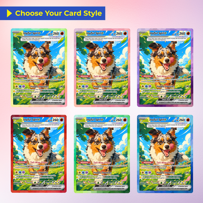 Personalized Poke Cards with Animated Pet Photo - Custom Pokémon Card -  Unique Gift for Pet Lovers, for Dog Mom, Cat Mom, Dog Dad, Cat Dad - CPC-Pet-04
