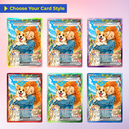Personalized Poke Cards for Pet Lovers - Custom Pokémon Card with Pet Photo for Dog Mom, Cat Mom, Dog Dad, Cat Dad - CPC-Pet-02