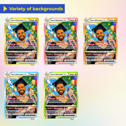 Graduation Custom Pokémon Card - Personalized Student Achievement Pokémon Card with Anime Picture for Kids, Students - Graduation Gift from Parents - CPC-BTS-06