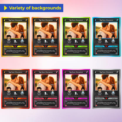 Anime Transformation Custom Pokemon Card - Personalized Poke Card for Couples - Animated Gift for Lovers - CPC-42.A