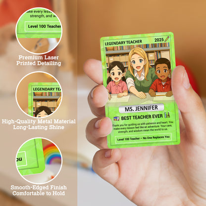 Legendary Teacher Gift Card, Custom Pokemon Cards Teacher Appreciation, Change Your Photo to Ghibli Style, Thank You Teacher Gift, Personalized Pokemon Cards - CPC-67