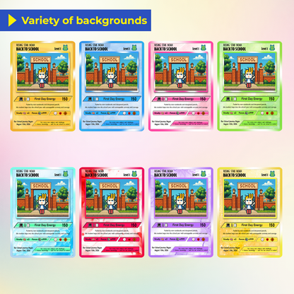 Back to School Custom Pokémon Card with Art Characters, Personalized Pokémon Card by Characters, Unique Gift for Pokémon Fans from Parents - CPC-146.B