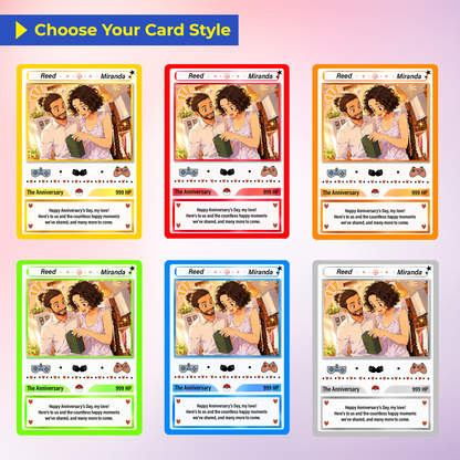Custom Pokémon Cards with Anime Picture, Personalized Poke Cards Animated Style Gifts for Him and Her - CPC-153.B