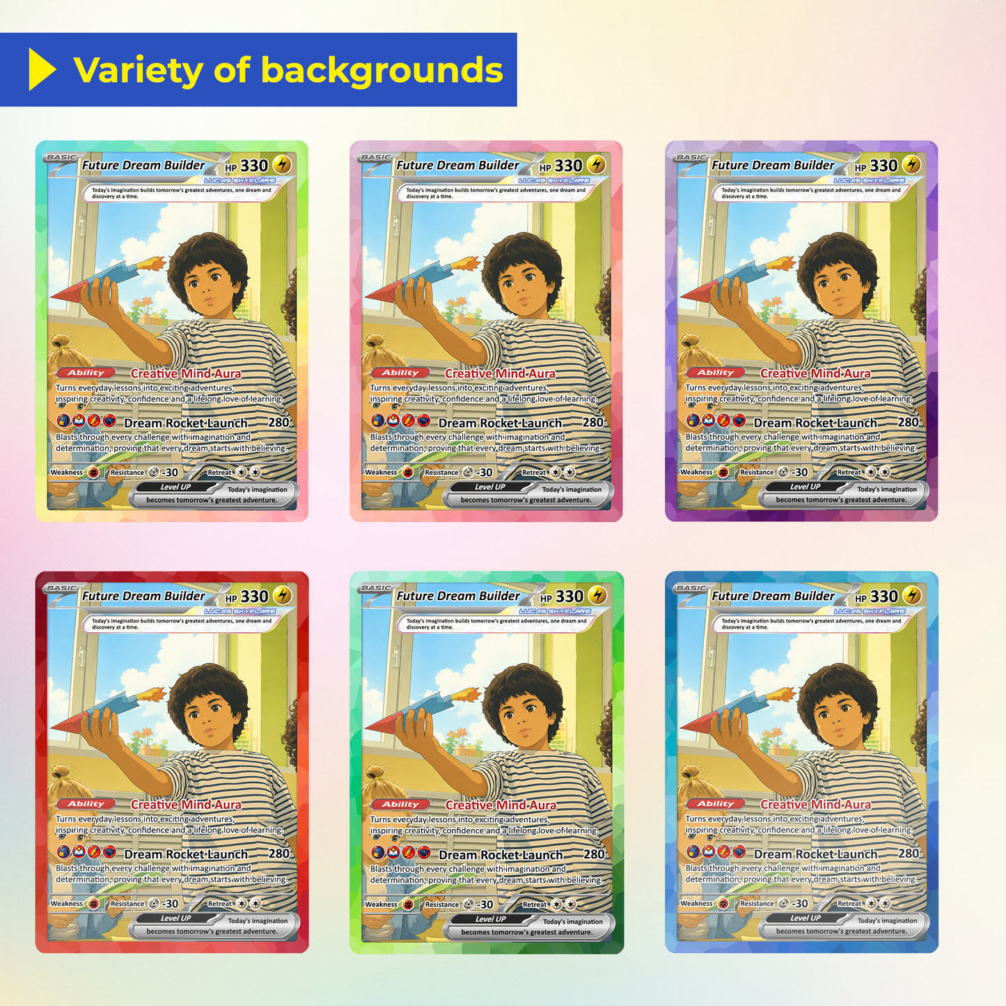 First Day of School Personalized Pokémon Card, First Grade Custom Pokémon Card, Customizable Animated Gift from Parents for Kids - Kindergarten Graduation Gift - CPC-BTS-13