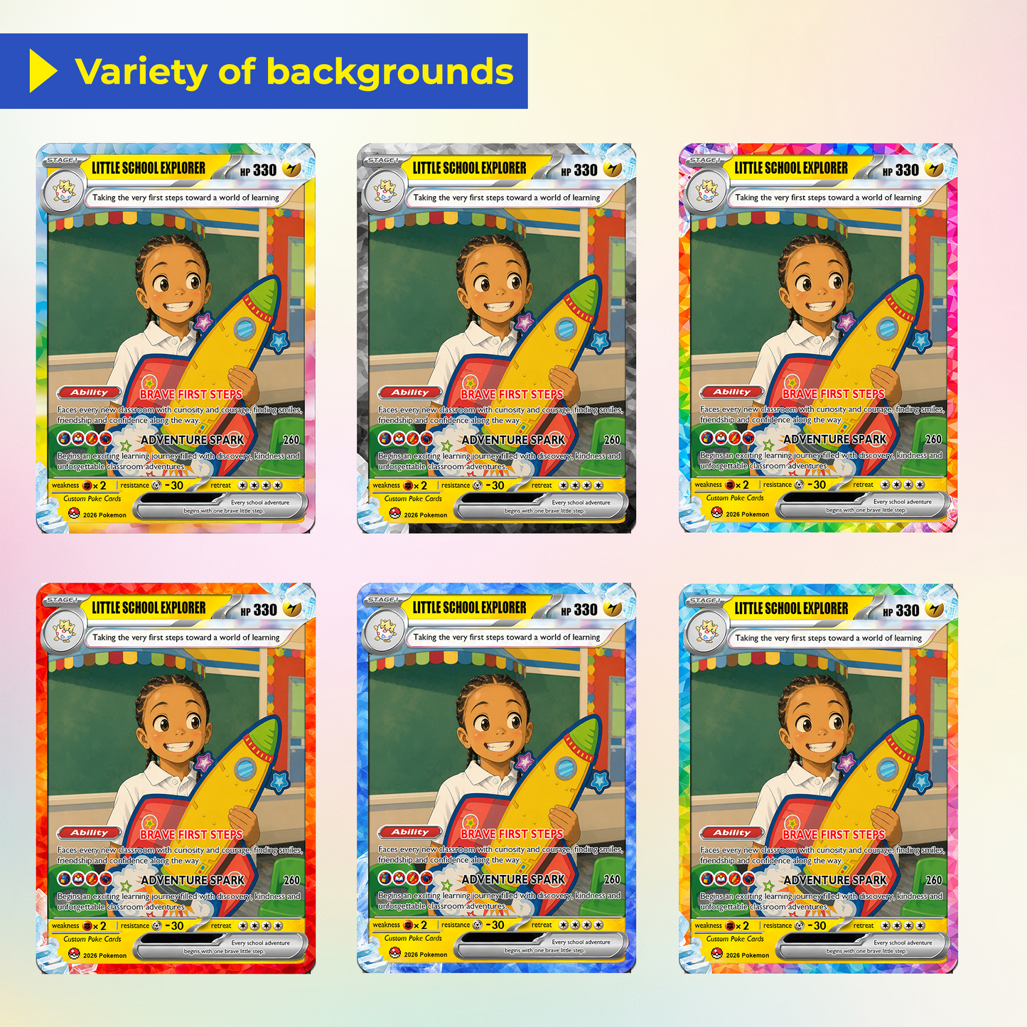 First Day of School Custom Anime Pokémon Card, Personalized Pokémon Card for Kids - Kindergarten Graduation Gift, First Grade Gift from Parents - CPC-BTS-11