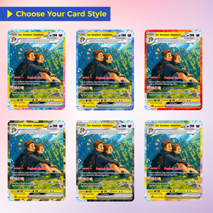 Custom Pokémon Cards with Animated Picture, Personalized Poke Cards by Ghibli & Comic Anime Style, Customizable Pokémon Gift for Him and Her - CPC-151