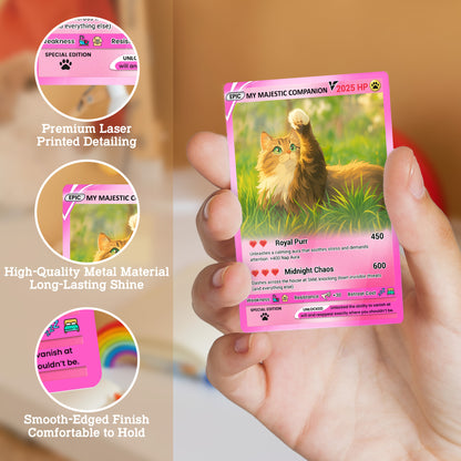 Custom Pokémon Card for Pet Lovers, Personalized Pokémon Card with Pet Photo for Cat Dad Cat Mom - CPC-35