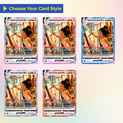 Back to School Custom Pokémon Card - Personalized Pokémon Card with Anime Picture for Kids, Students - First Day of School Gift from Parents - CPC-BTS-01